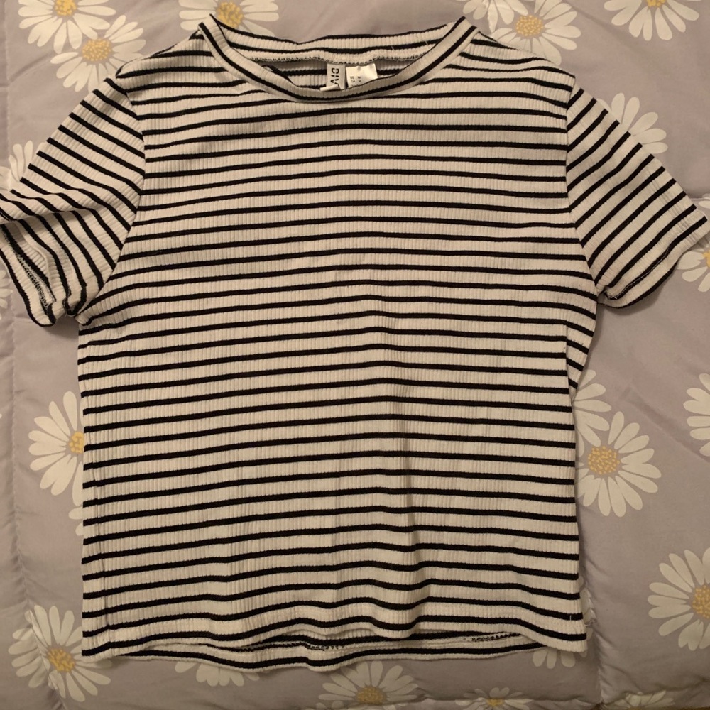 H&M Divided Striped Crop Top